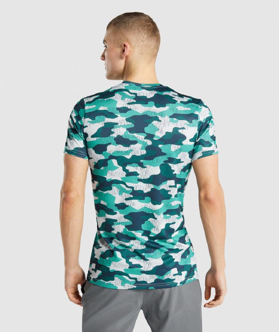 T Shirts Męskie Gymshark Arrival Turkusowe | PL 3890AHK